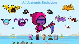 All Animals Evolution Epic Retro Reaper Kills Bosses Players (EvoWorld.io)