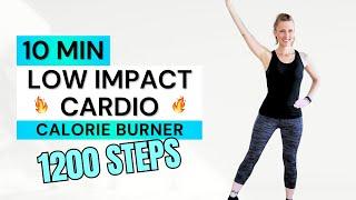 10 Min  1200 Steps LOW IMPACT CARDIO Workout for Weight Loss  No Repeats  Burn Calories & Fat