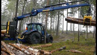 Review of four forest-adapted Valtratractors with Moheda and Kesla log trailers