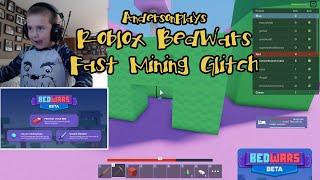 AndersonPlays Roblox Islands - BedWars  - Fast Mining Glitch | GamePlay | Tips and Tricks