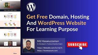 How to make free WordPress website for Practice 2024 | Lifetime free Domain & Hosting