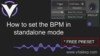 How To Set Vital Synth BPM in Standalone Mode