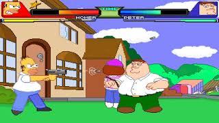 NICK54222 MUGEN: Homer Simpson VS Peter Griffin