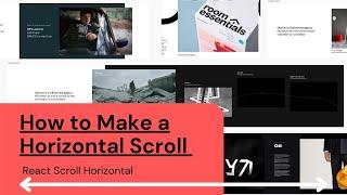 React Js - How to Make a Horizontal Scroll  | Horizontal Website | React Scroll Horizontal