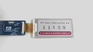 How to achieve partial refresh on a three-color e-paper screen? Fun video, from Good Display