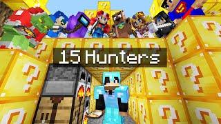 Minecraft Manhunt but the entire world is Lucky Blocks..