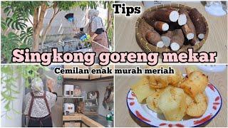 BIKIN SINGKONG MEKAR KULIT MERAH CEMILAN ENAK MURAH DI HARI WEEKEND #niahermanto #irt #dailyvlog