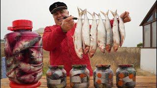 HOW I SALT CASPIAN HERRING FISH. ENG SUB