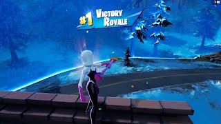 SPIDER-GWEN IN FORTNITE!! MY FIRST WIN IN CHAPTER 3 SEASON 4!! Solo Gameplay #EpicPartner