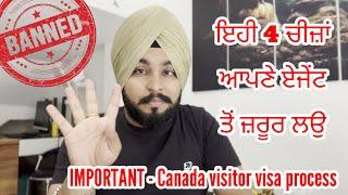4 Important things to do for Canada Visitor Visa | trend | Results | Tourist | @visaapproachpunjabi