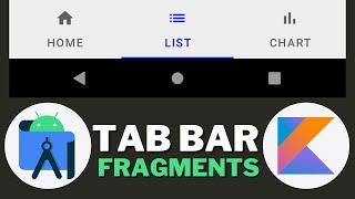 Bottom Tab Bar Example Fragments Android Studio Kotlin Tutorial