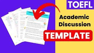 TOEFL Writing Template | Academic Discussion
