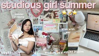 PINTEREST STUDENT SUMMER guide ️🪷 PLAN WITH ME | IB girl, study plan+ tips *extremely productive*