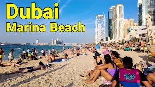 Dubai Marina Beach  Dubai Best Beach 2024 (Full Tour)