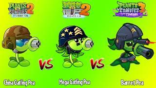 Pvz 2 Challenge - All PEA Plants in Pvz 2 International Vs Chinese Vs Pvz 3 Battlez