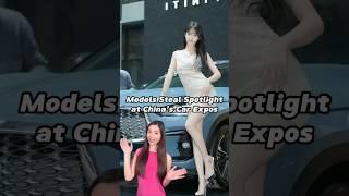 Models Steal Spotlight at China’s Car Expos  #china #chinese #model #car #posing #trending