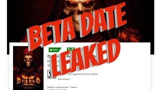 Diablo II Resurrected Beta Release Date Leak