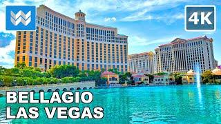 [4K] Bellagio Resort Walkthrough in Las Vegas Strip - Walking Tour & Travel Guide  Binaural Sound