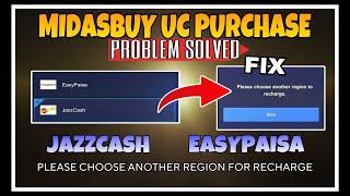 Midasbuy uc purchase eassypaisa jazzcash | please choose another region to recharge midasbuy