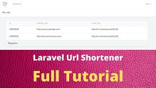 Create your own URL Shortened Website - Laravel Url Shortener Full Tutorial