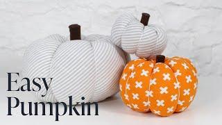 DIY Easy Fabric Pumpkin Tutorial