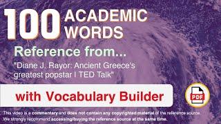 100 Academic Words Ref from "Diane J. Rayor: Ancient Greece's greatest popstar | TED Talk"