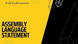 Assembly Language Statement Format 4.3