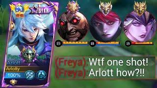 GLOBAL ARLOTT GUIDE TO BEAT STRONG META HERO IN EXP LANE! | ARLOTT BEST DAMAGE BUILD 2024