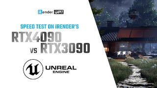 Unreal Engine 5 rendering speed test on RTX 4090 vs RTX3090 | Unreal Engine Render Farm | iRender