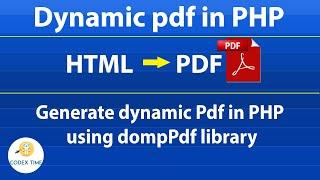 Generate Dynamic pdf in PHP HTML & MYSQL | How to Create PDF in PHP using domPdf