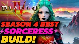 Diablo 4 - BEST SORCERER Build | SEASON 4 | MAX DPS w/ NO Uniques | MAX Paragon