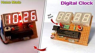 How to Make Digital Clock | Diy 7 Segment Digital Clock With ATmega328P Chip | Digital Clock