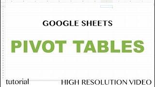 Google Sheets Pivot Tables - SUM, AVERAGE, MEDIAN, COUNT, COUNTA, COUNTUNIQUE  Functions Tutorial