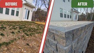 3-Day Backyard Transformation with Stunning Retaining Wall | Decorative Gravel By Brooks Landscaping