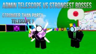 admin telescope vs strongest bosses - super box siege defense roblox