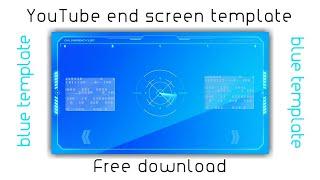 YouTube End Screen Template Outro Template | Easy to Use 