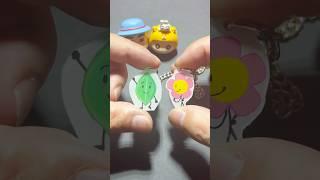 Leafy vs flower #shrinkydinks  #shrinkplastic  #diy #shortsvideo #bfdi #leafy #flowers