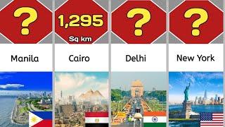 Comparison | Top 50 Largest Cities In world by land Area | Largest Cities on Earth !