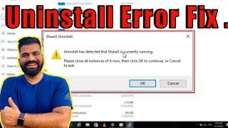 Fix Getting Error When Uninstall App On Windows 10 ! it's Look App is Currently Running in Computer
