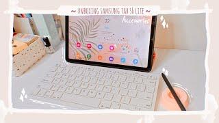 [ ENG ]Aesthetic unboxing  samsung galaxy tab s6 lite + accessories '  갤럭시탭S6라이트 언박싱