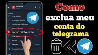 Como excluir permanentemente minha conta do Telegram Nova atualização 2023