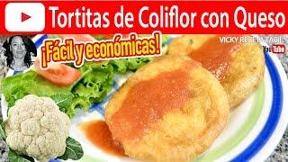 CÓMO HACER TORTITAS DE COLIFLOR CON QUESO | Vicky Receta Facil