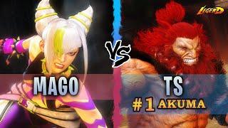 SF6 ▰ Juri ( Mago ) Vs, Ranked #1 Akuma ( TS )『 Street Fighter 6 』