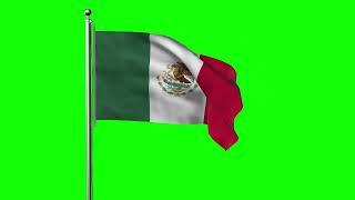 Green screen Footage | Mexico Waving Flag Green Screen Animation | Royalty-Free