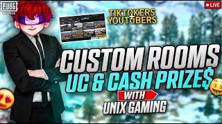 PUBG MOBILE LIVE ADVANCE CUSTOM ROOMS UC GIVEAWAY  | RP & UC CHALLENGE ROOMS | Unix Gaming ️