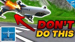 DON’T DO THIS When You LAND! - Turboprop Flight Simulator Meme