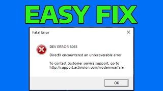 How To Fix Call Of Duty Modern Warfare DEV ERROR 6165,6065