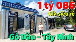 Giá siêu rẻ 1 tỷ 086 triệu Nhà Thái mới xây 3 phòng ngủ 2 toilet gần QL22B huyện Gò Dầu Tây Ninh