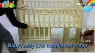 BabyTeddy Baby Crib  Baby Cot Installation Video