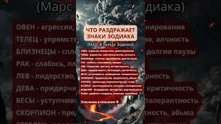 Что раздражает знаки Зодиака | Марс в знаках в гороскопе